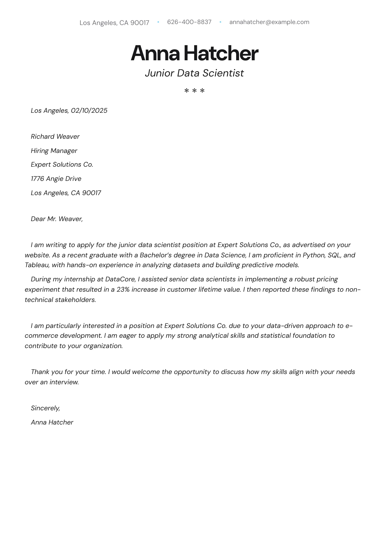 Entry-Level Data Scientist