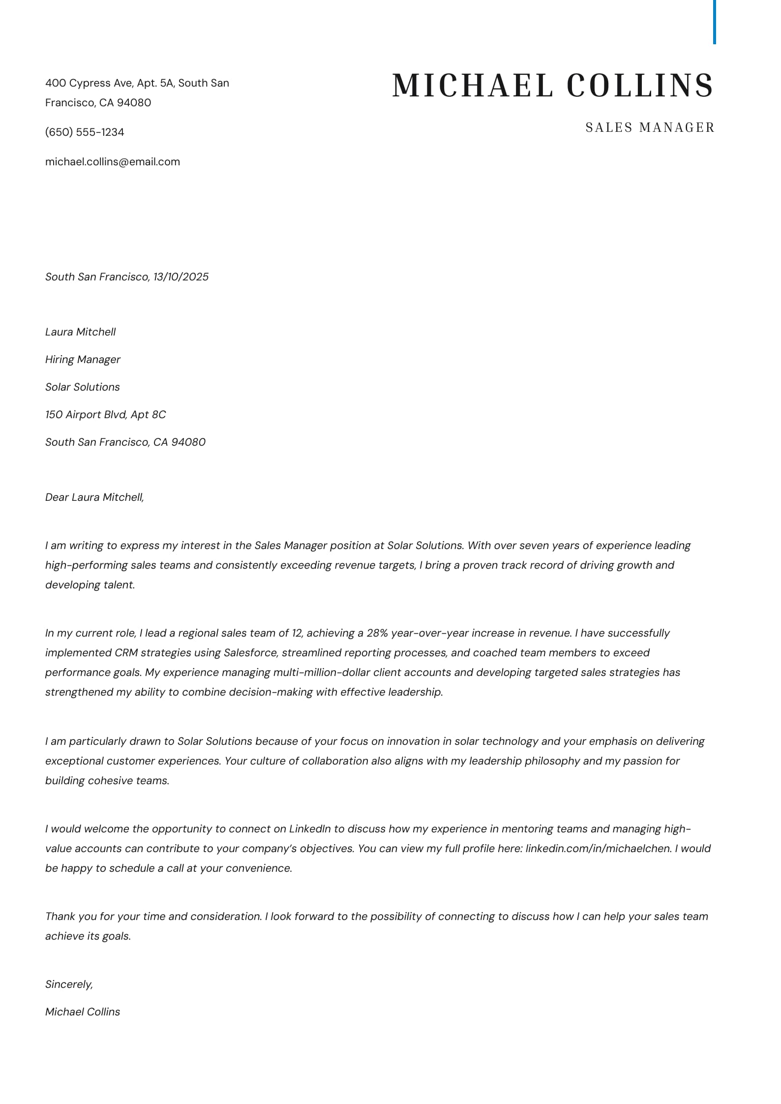 Senior Sales Manager