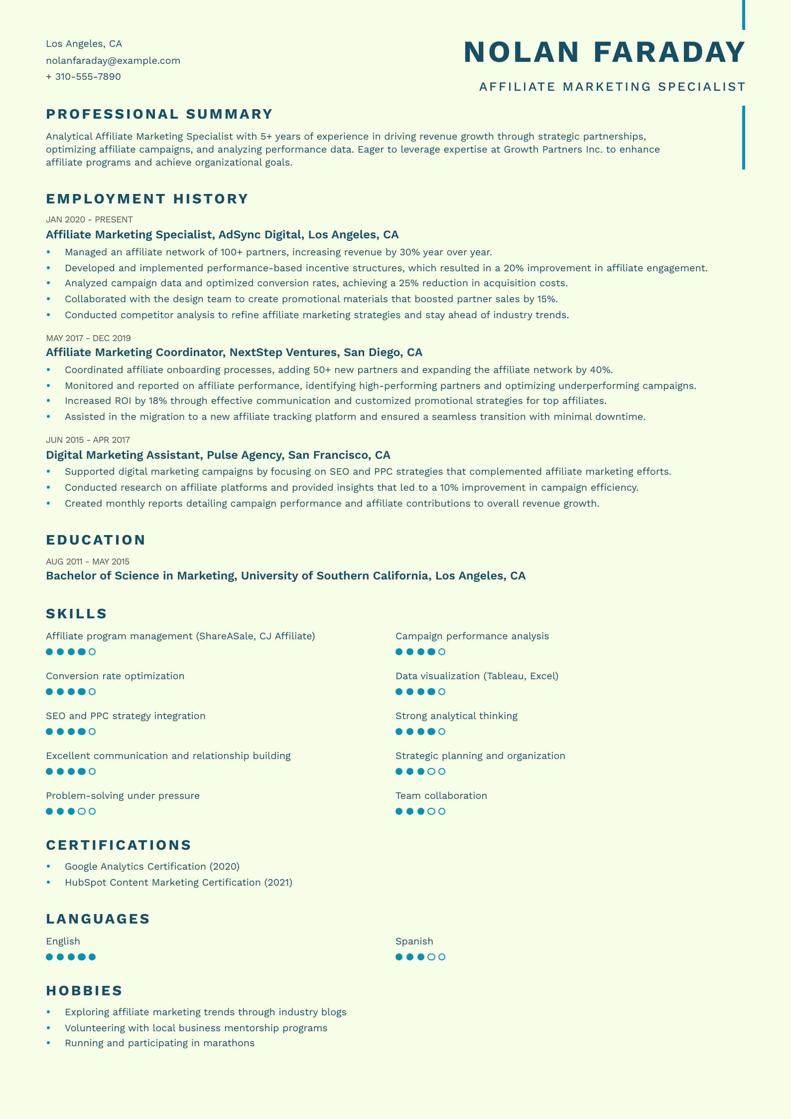 Affiliate Marketing Specialist