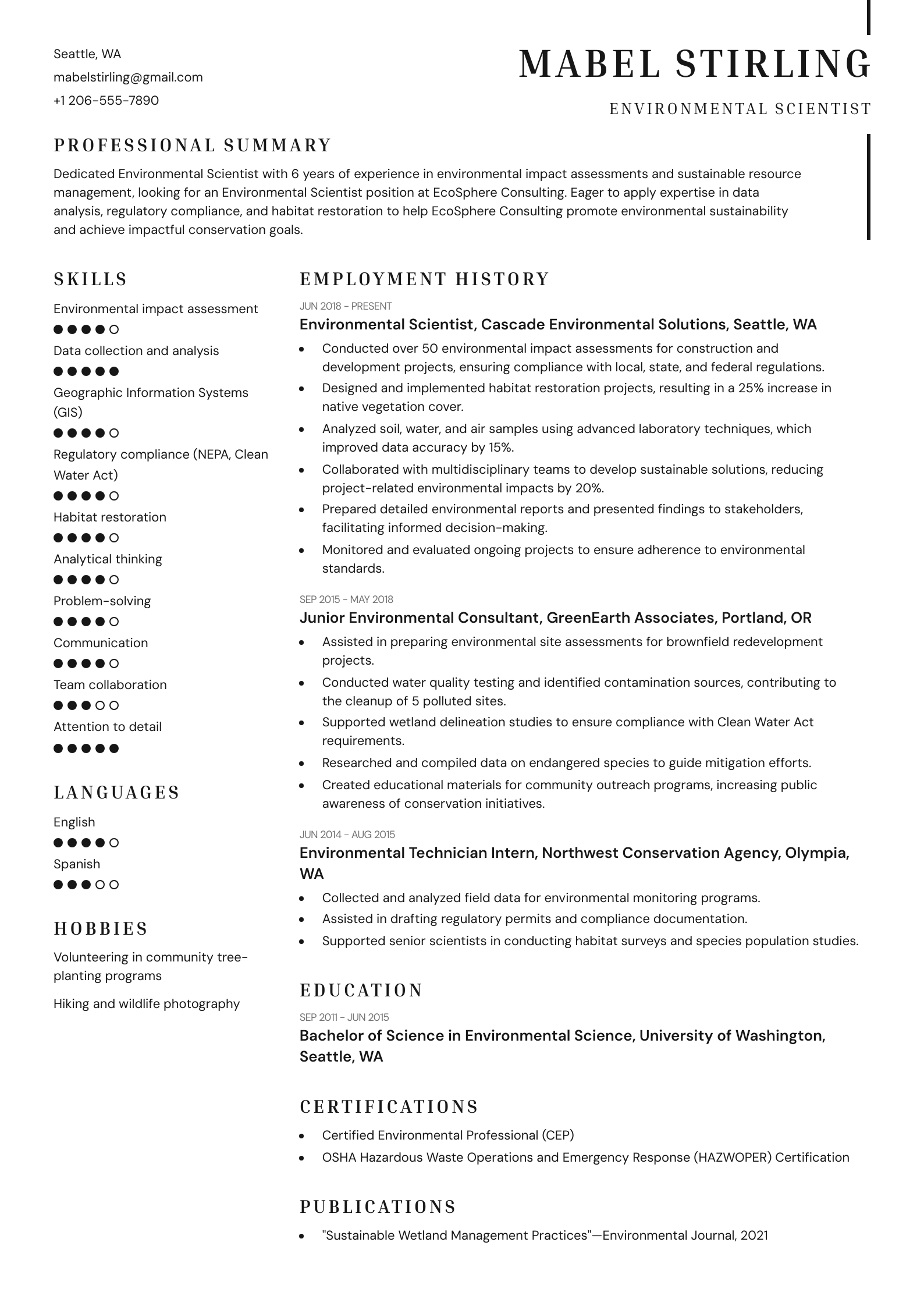 Environmental Scientist