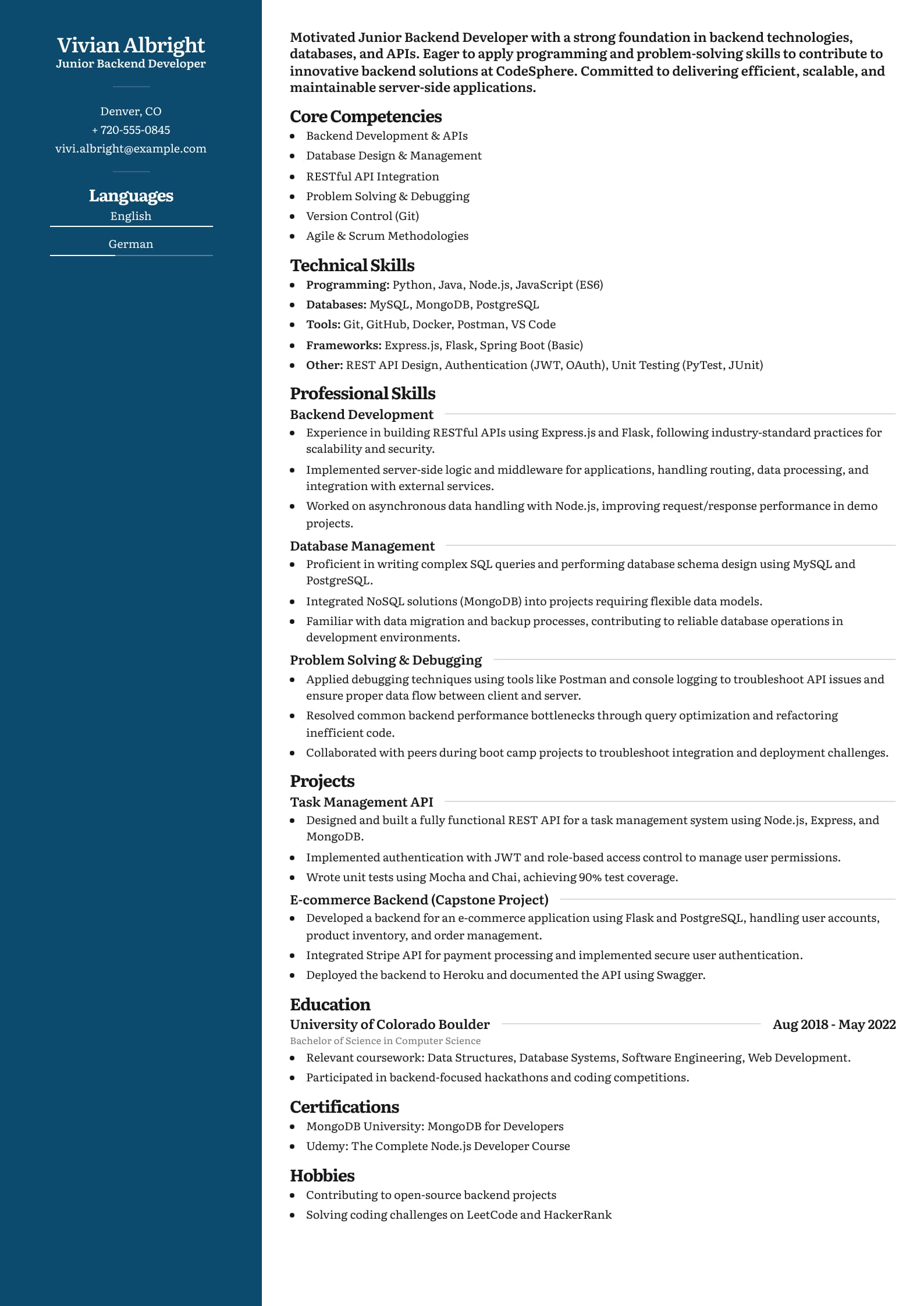 Junior Back-End Developer