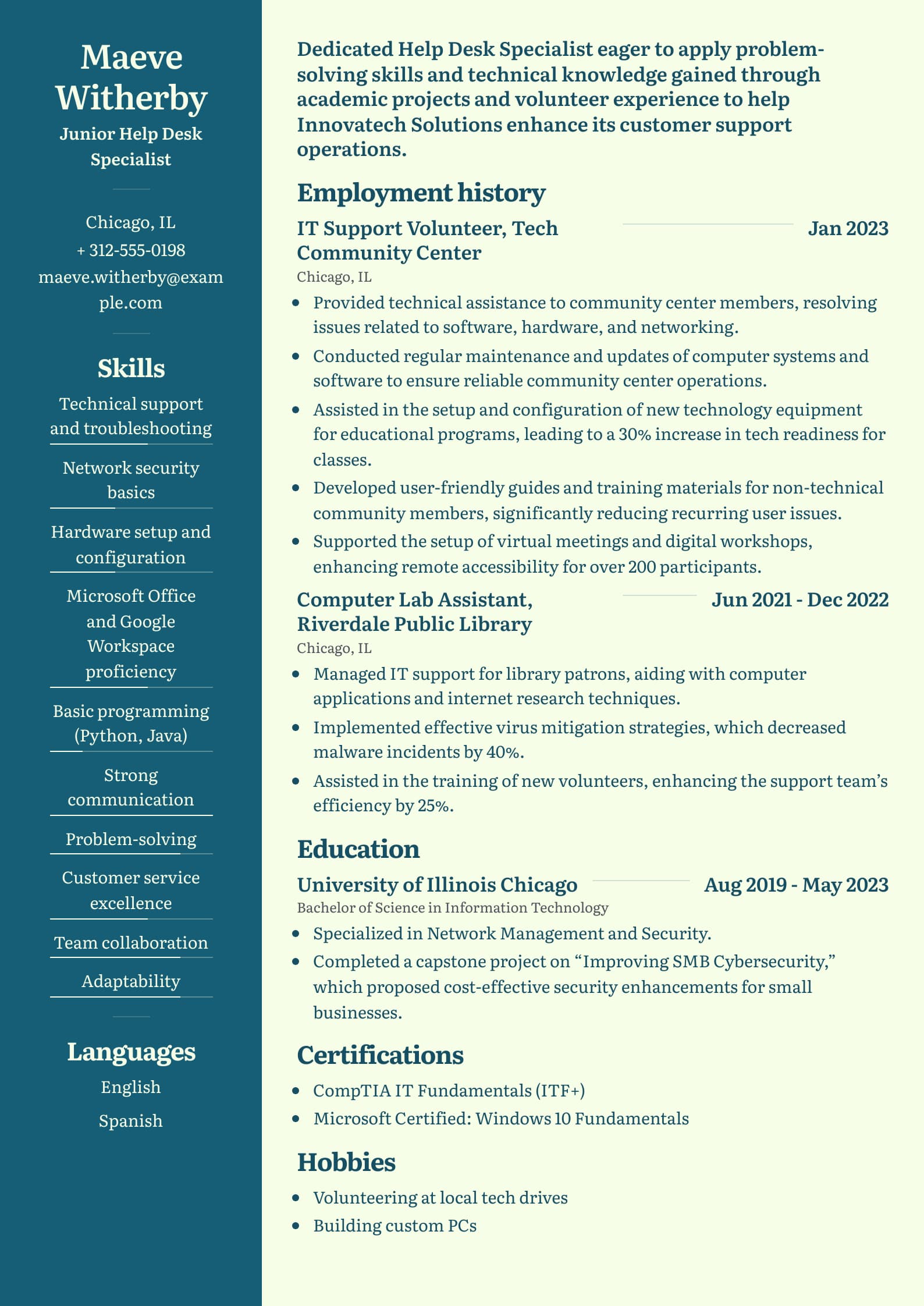 Junior Help Desk Specialist