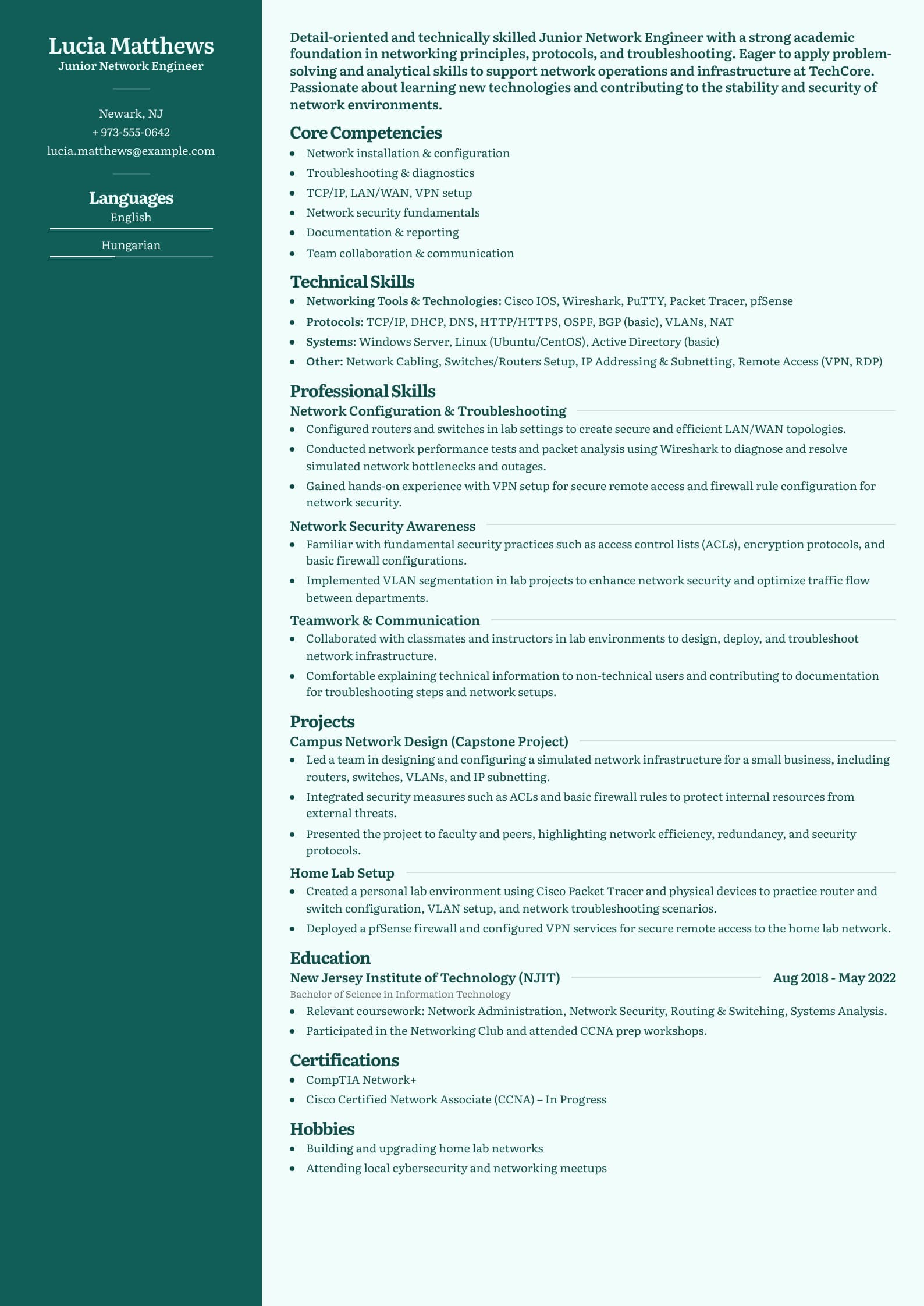 Junior Network Engineer