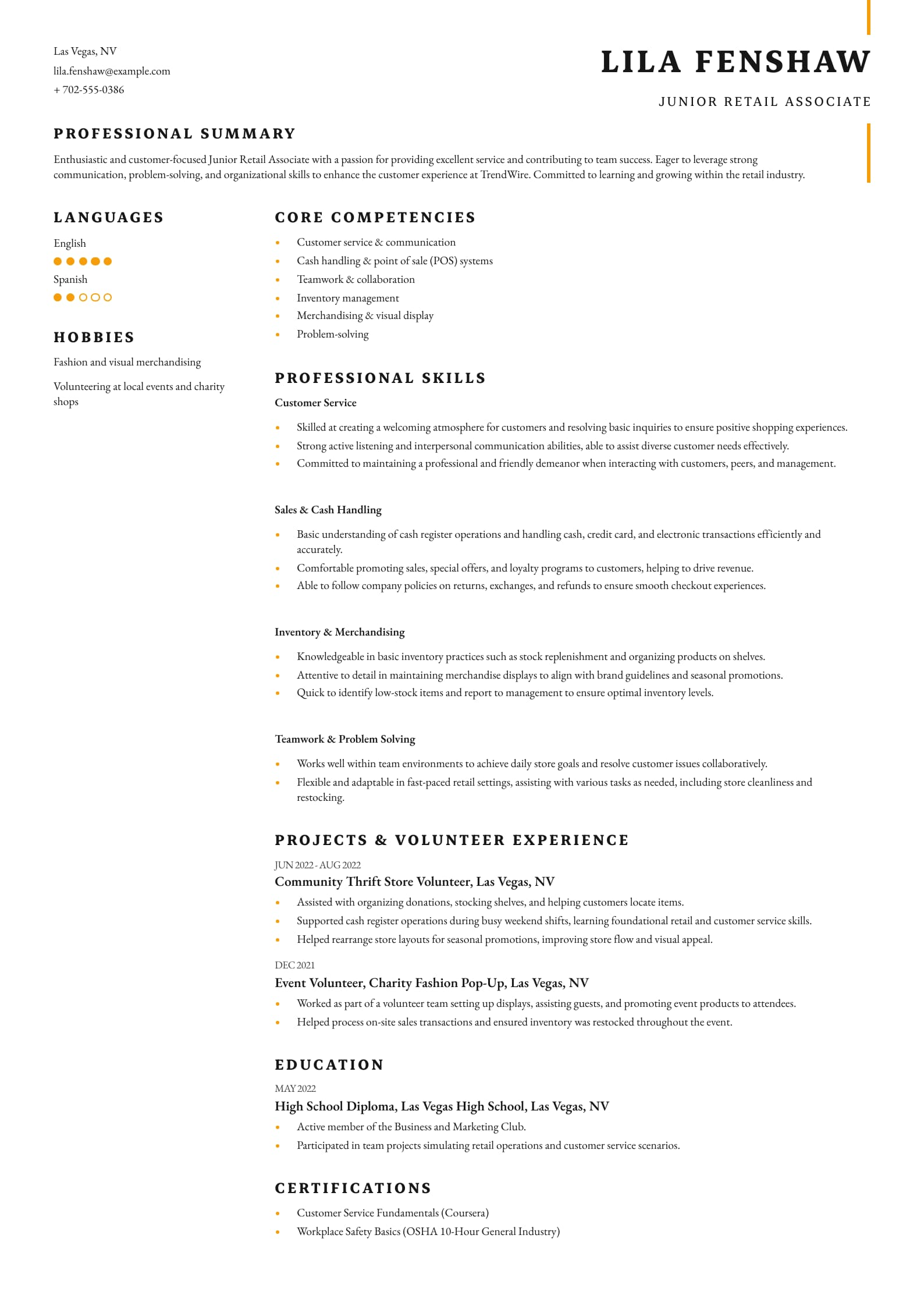 Junior Retail Associate