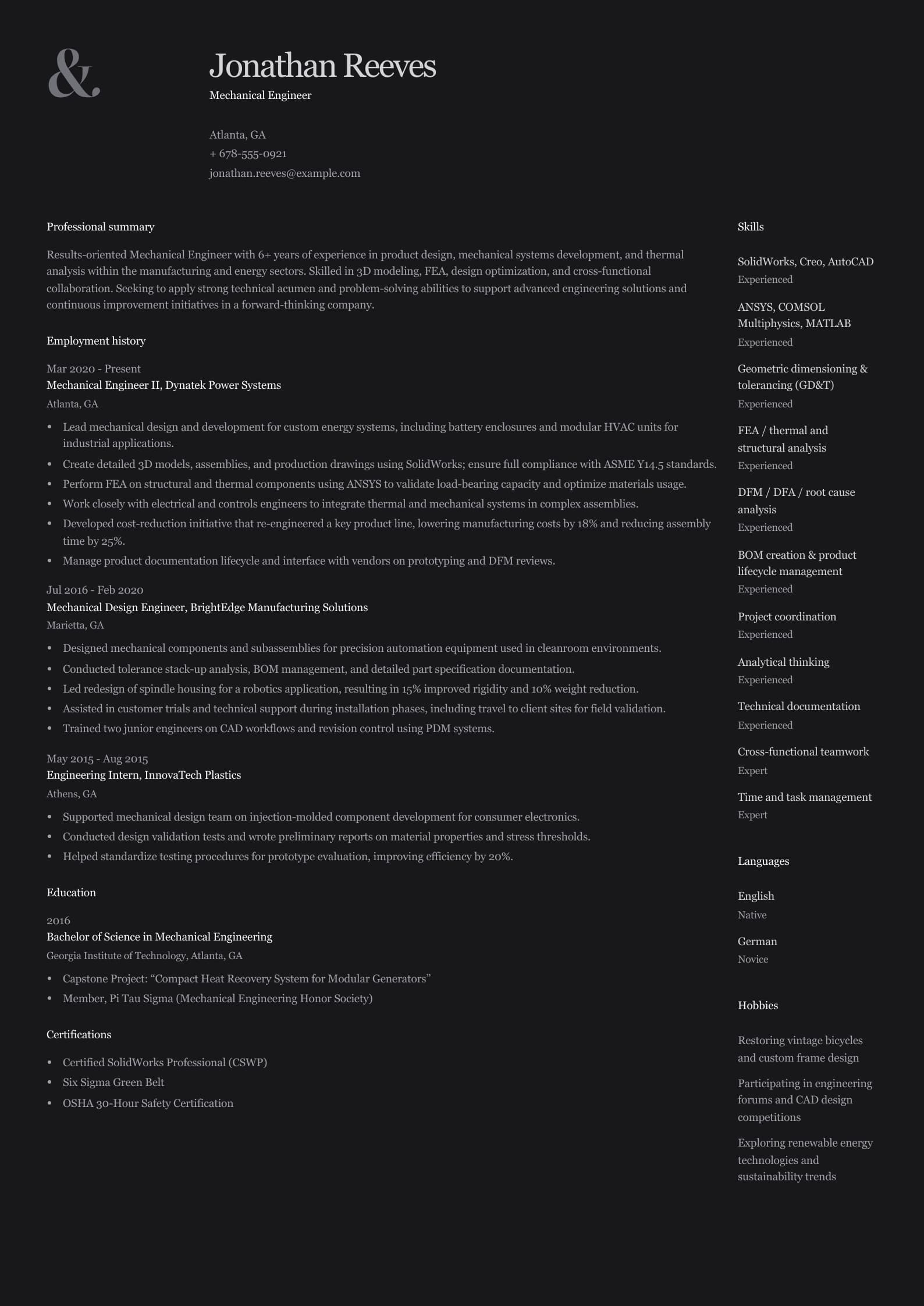 Mechanical Engineering