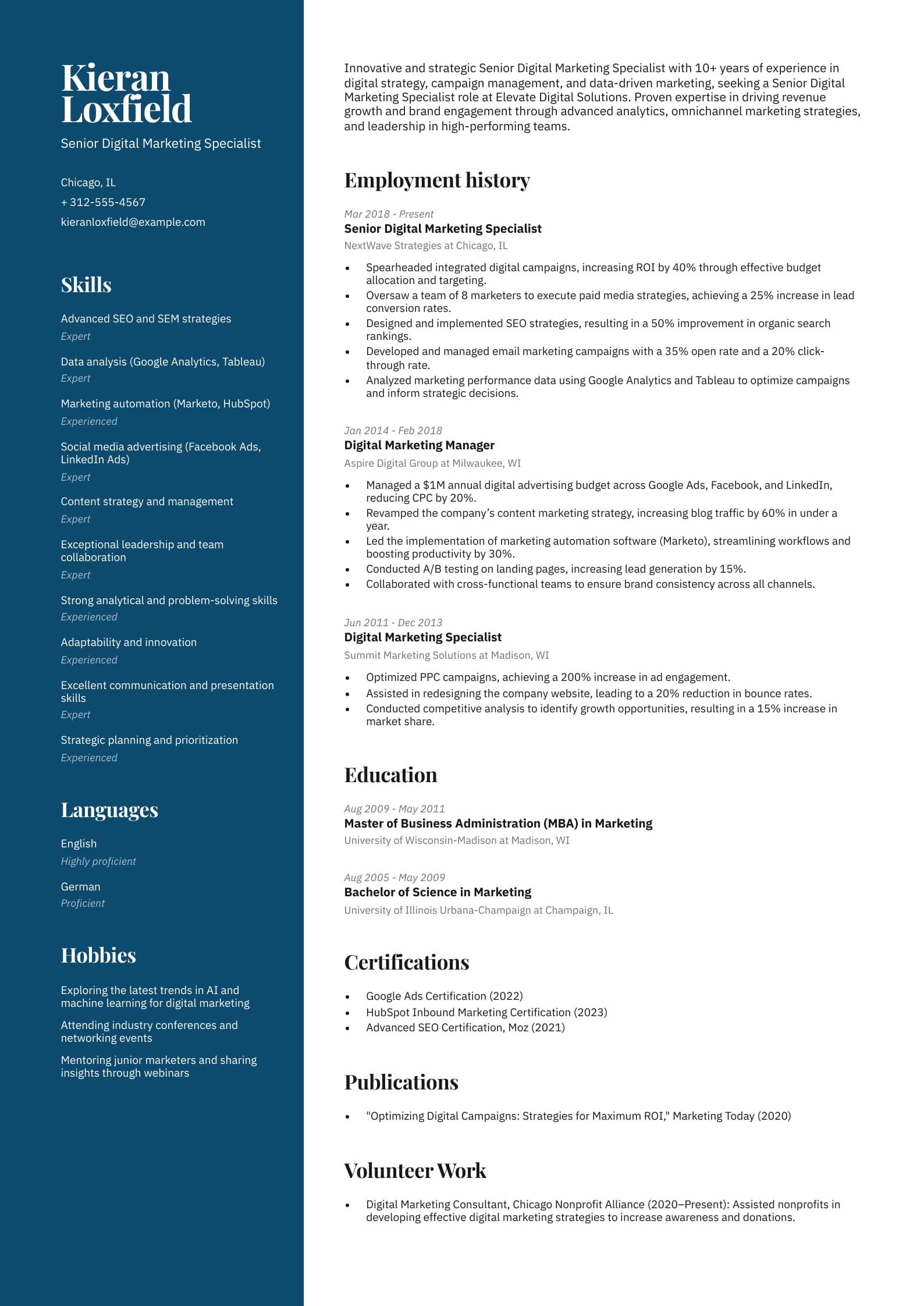 Senior Digital Marketing Specialist