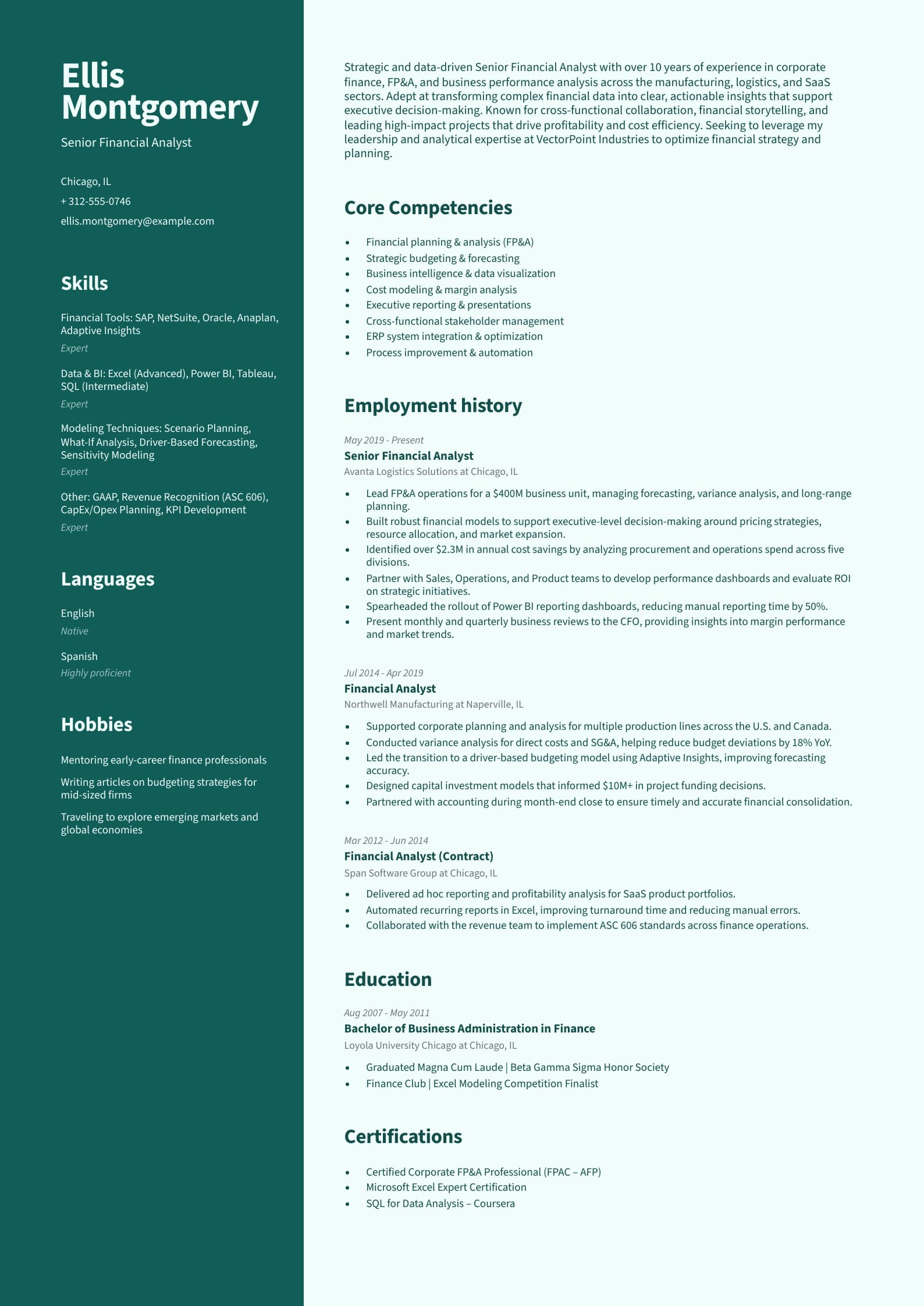 Senior Financial Analyst