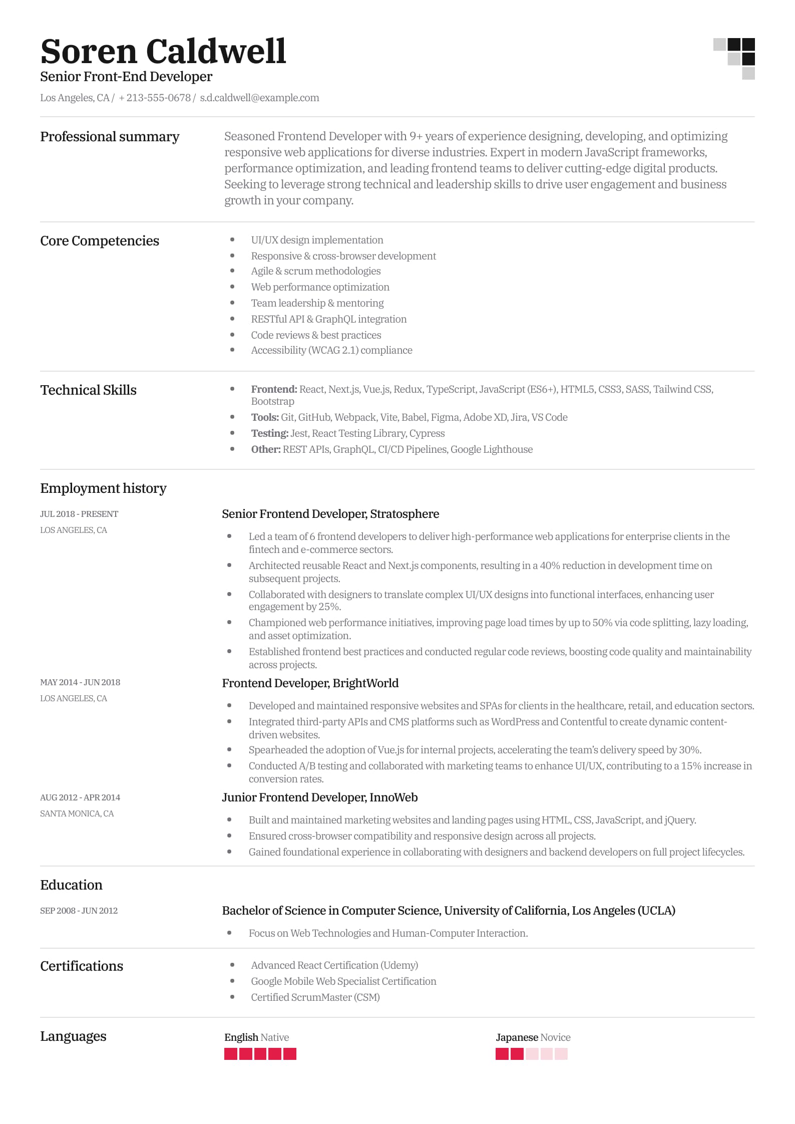 Senior Front-End Developer