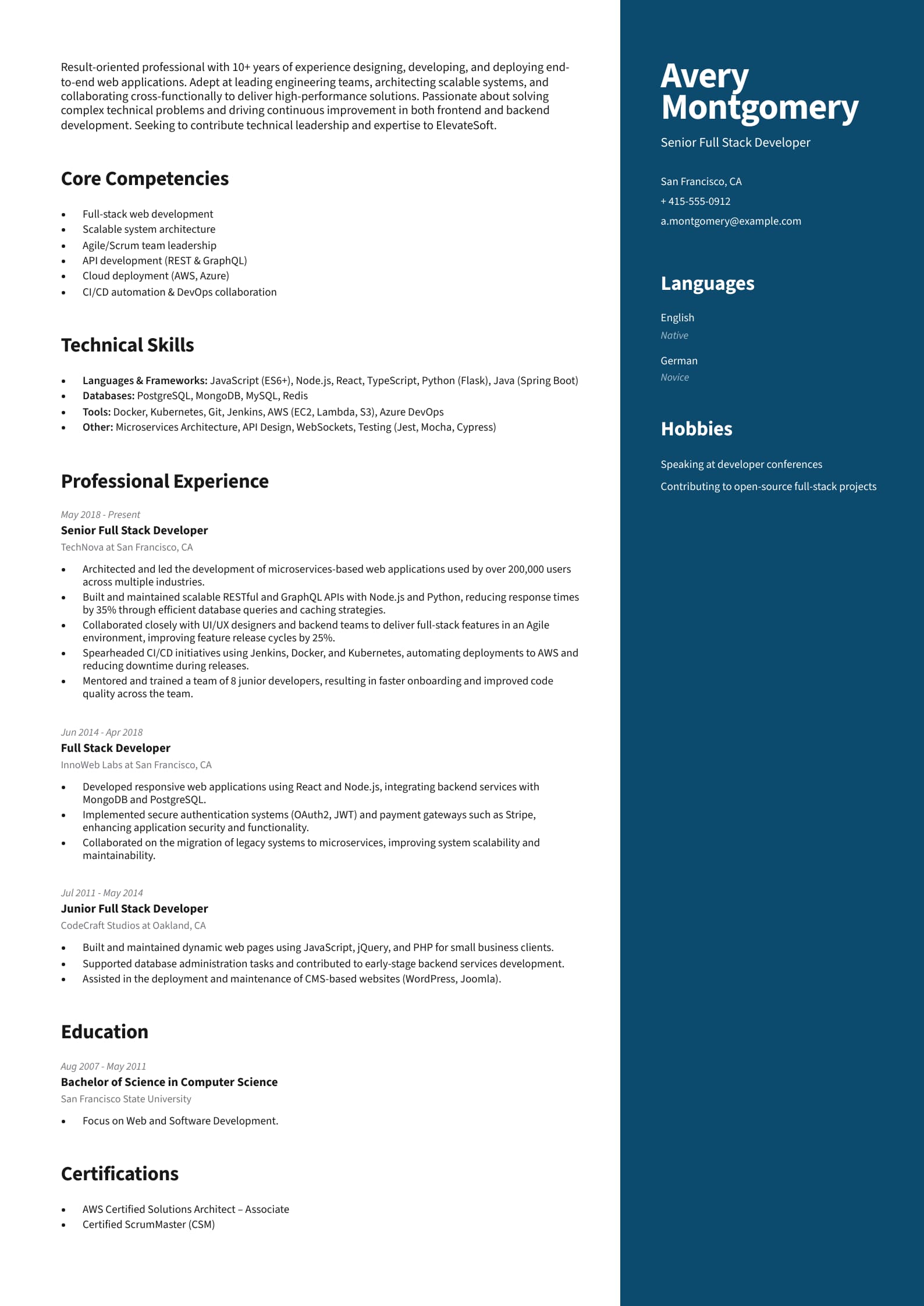 Senior Full Stack Developer