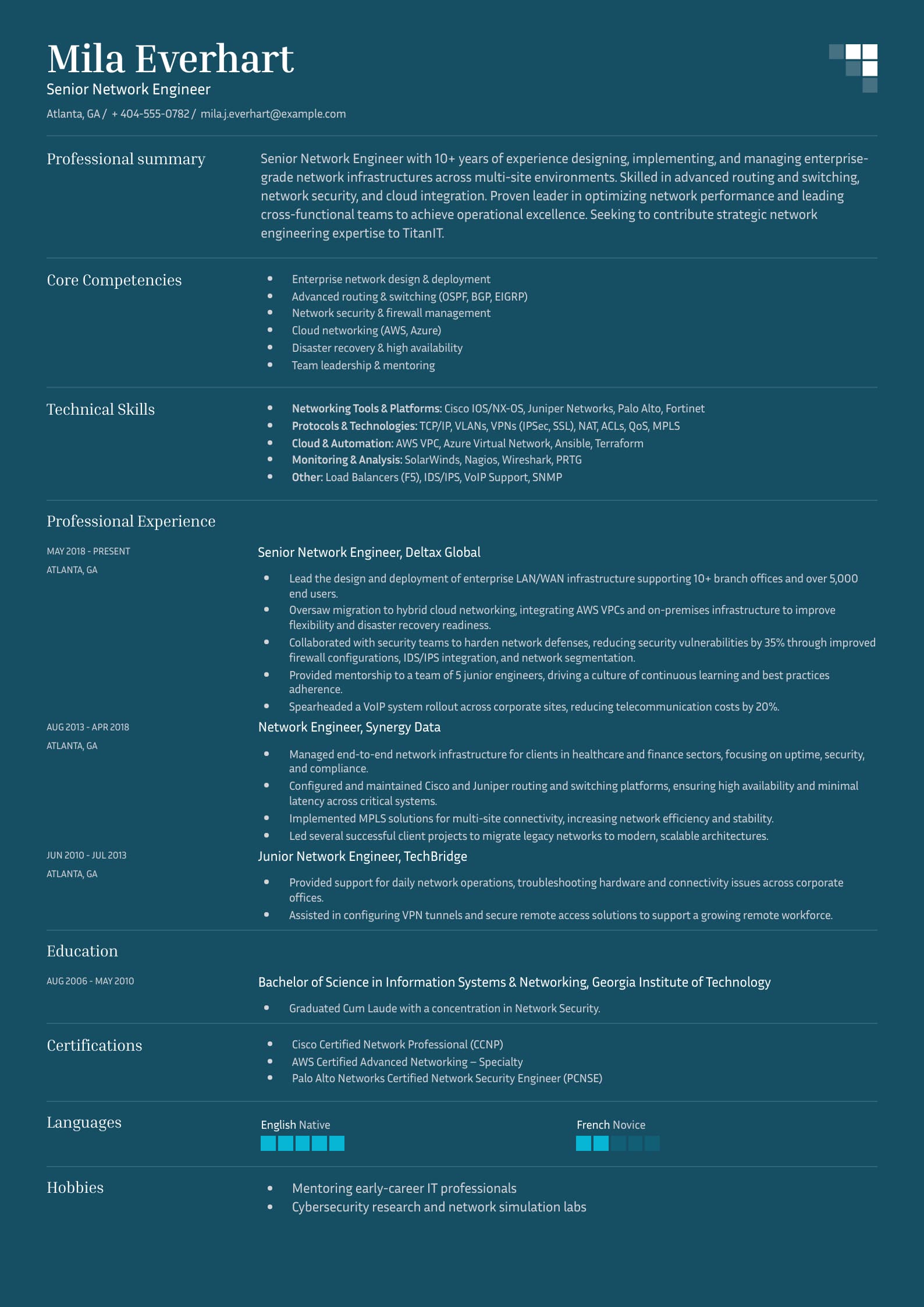 Senior Network Engineer